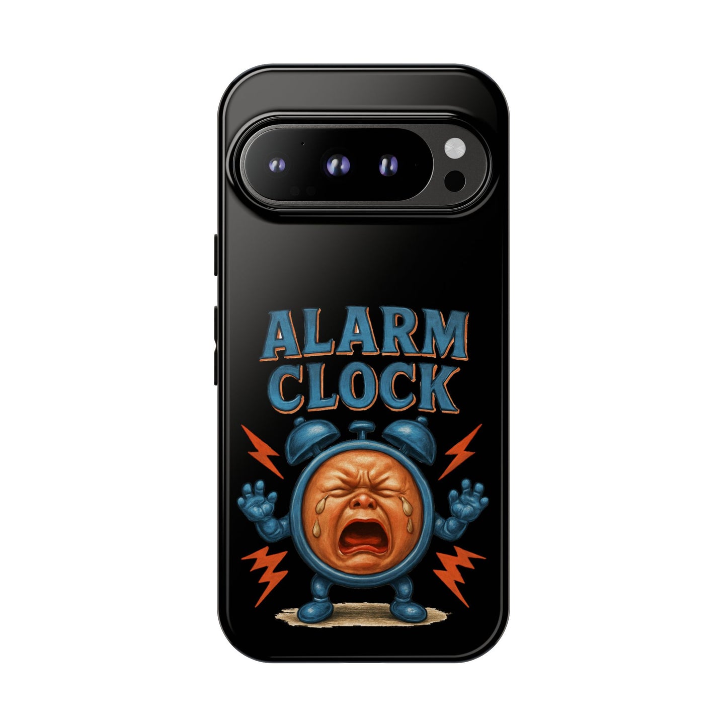 Phone Case — "Alarm Clock" Retro Screaming Clock Protective Cover