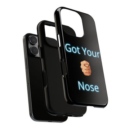 Got Your Nose Phone Case — Funny Neon Fist Design