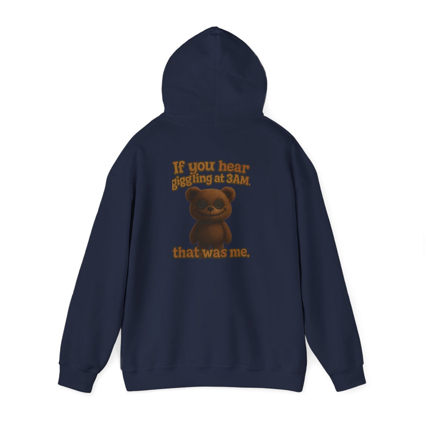 Bear Graphic Hoodie — "It Was Me" Cute Teddy Back Print