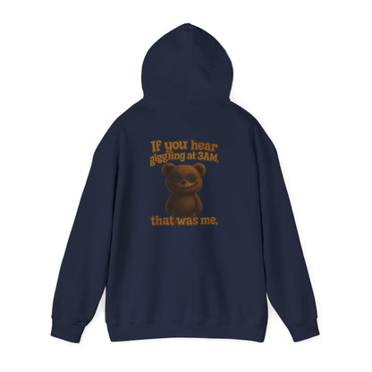 Bear Graphic Hoodie — "It Was Me" Cute Teddy Back Print