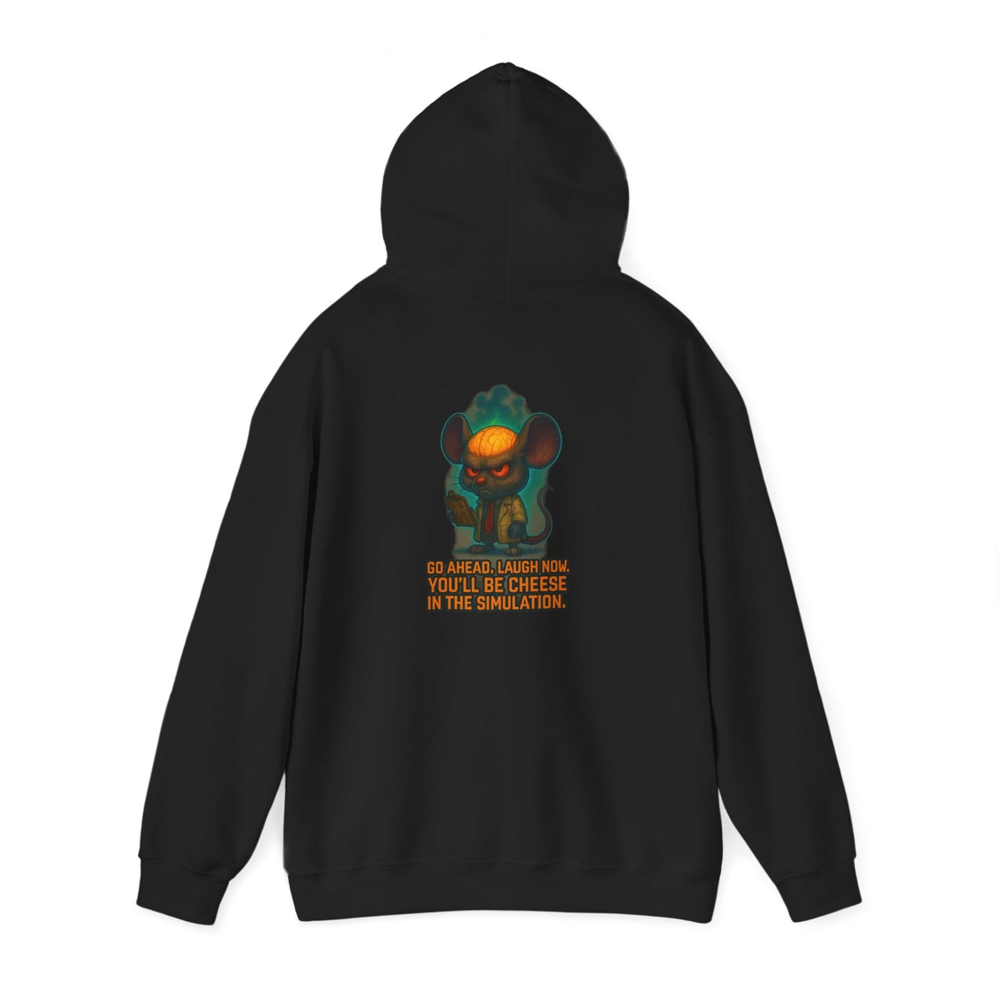 Creepy Mouse Hoodie — "Would Be Cheese in the Dark" Graphic Pullover