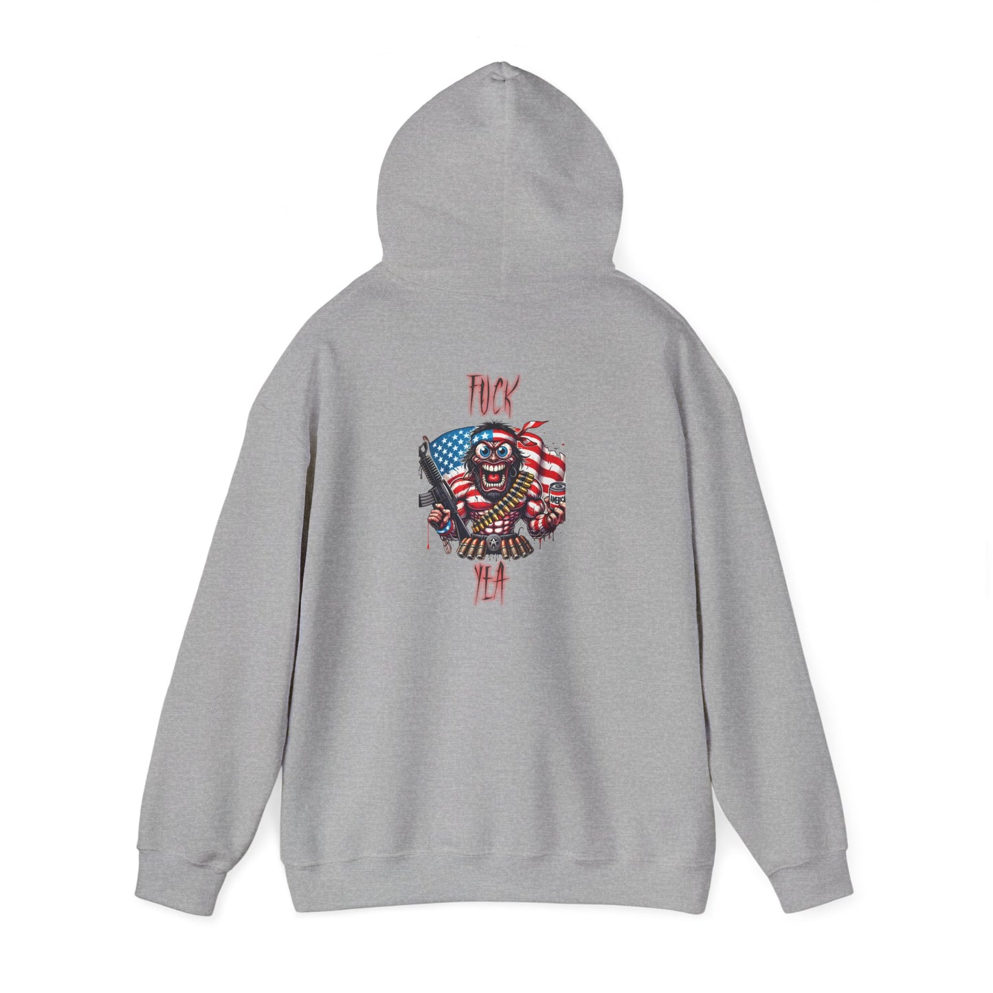 Patriotic Skull & Flag Hoodie – American Eagle Skeleton Graphic Sweatshirt
