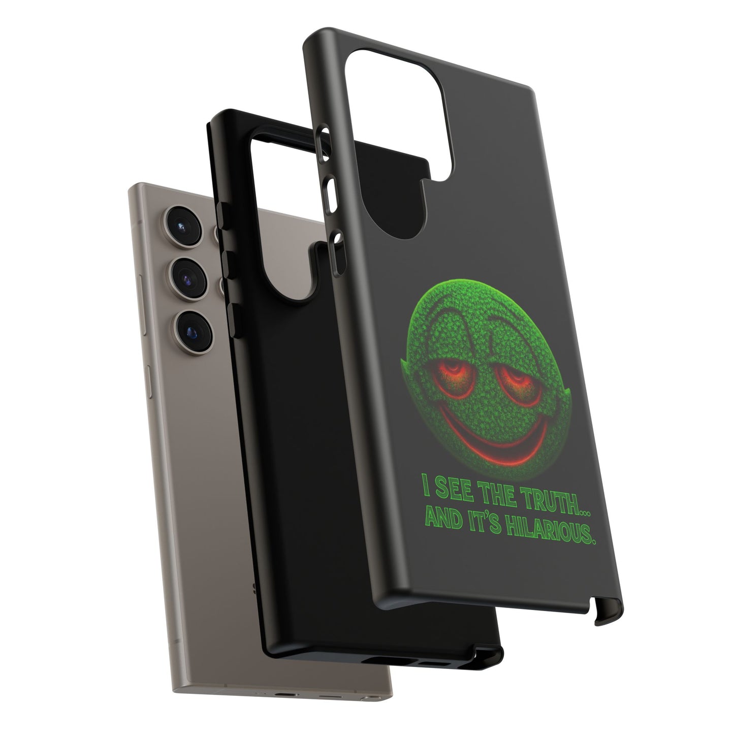 Phone Case — Green Smiley 'I See The Truth... And It's Hilarious' Protective Cover