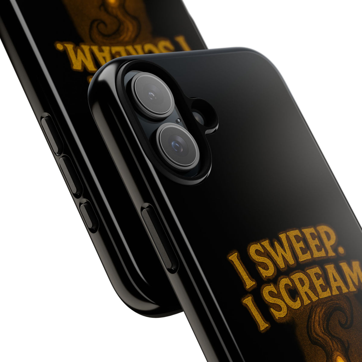 Phone Case — "I Sweep. I Scream. I Smile in That Order." Halloween Horror Design