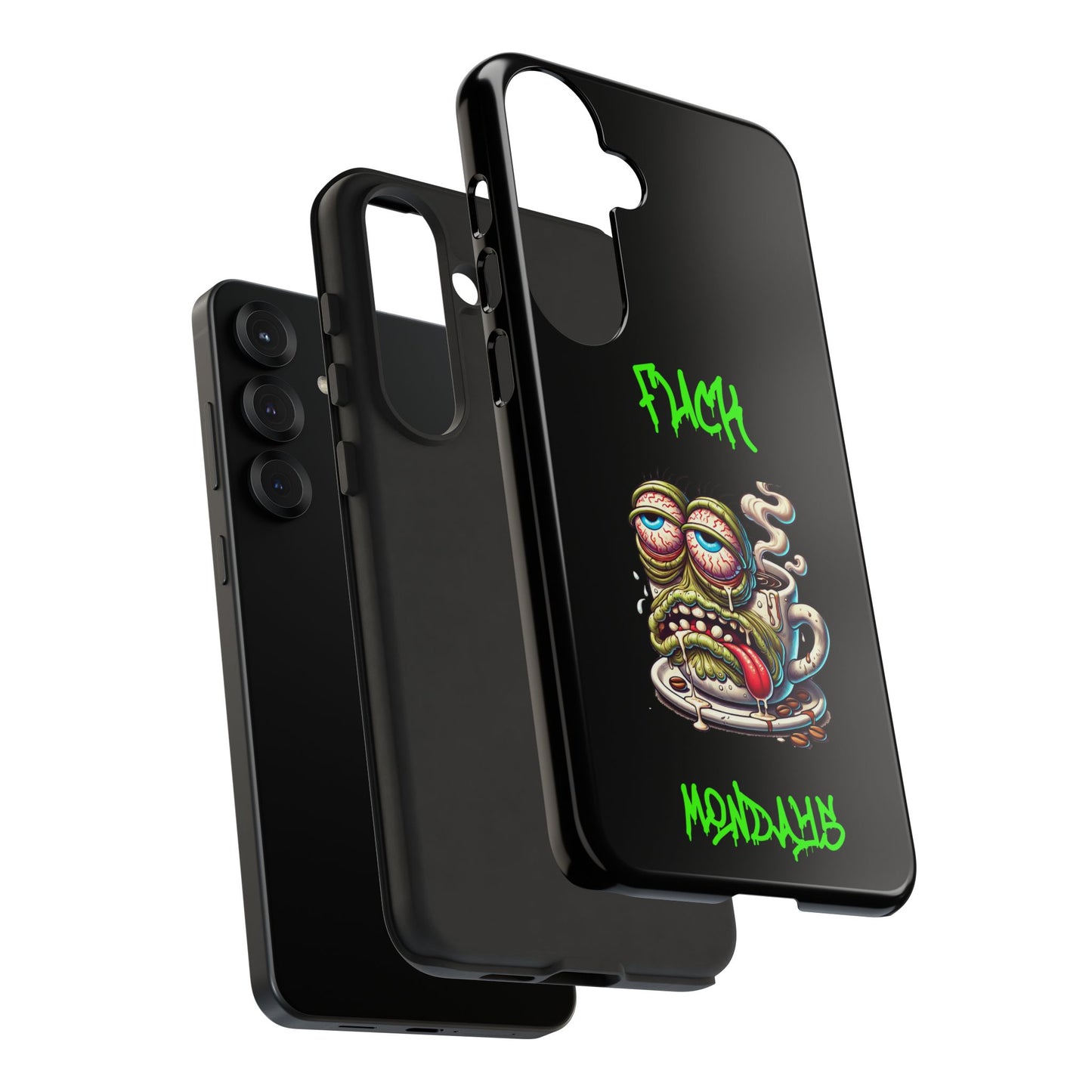 Phone Case — "F*** Monday" Grotesque Coffee Monster Shock Art