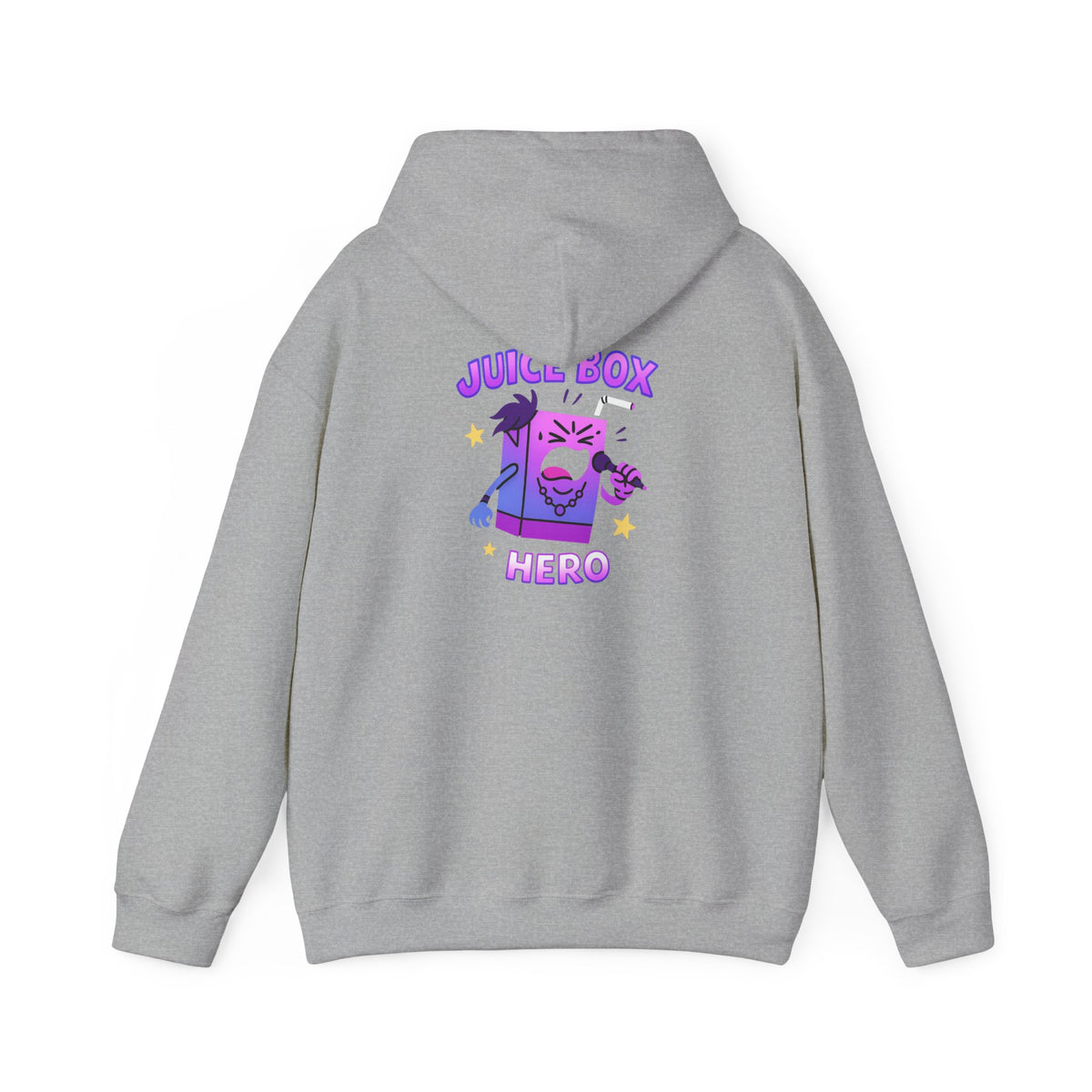 Juice Box Hero Hoodie — Playful Cartoon Juice Box Graphic Sweatshirt