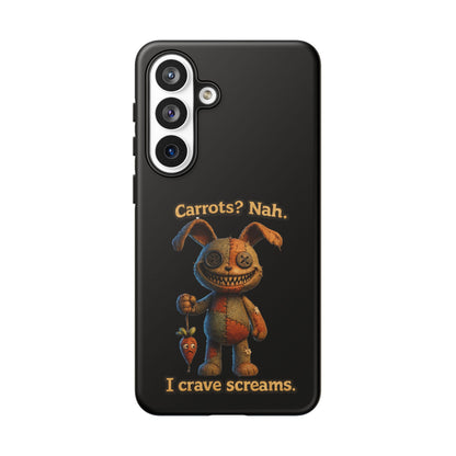 Phone Case — Creepy Bunny "Carrots? Nah. I crave screams." Horror iPhone Case