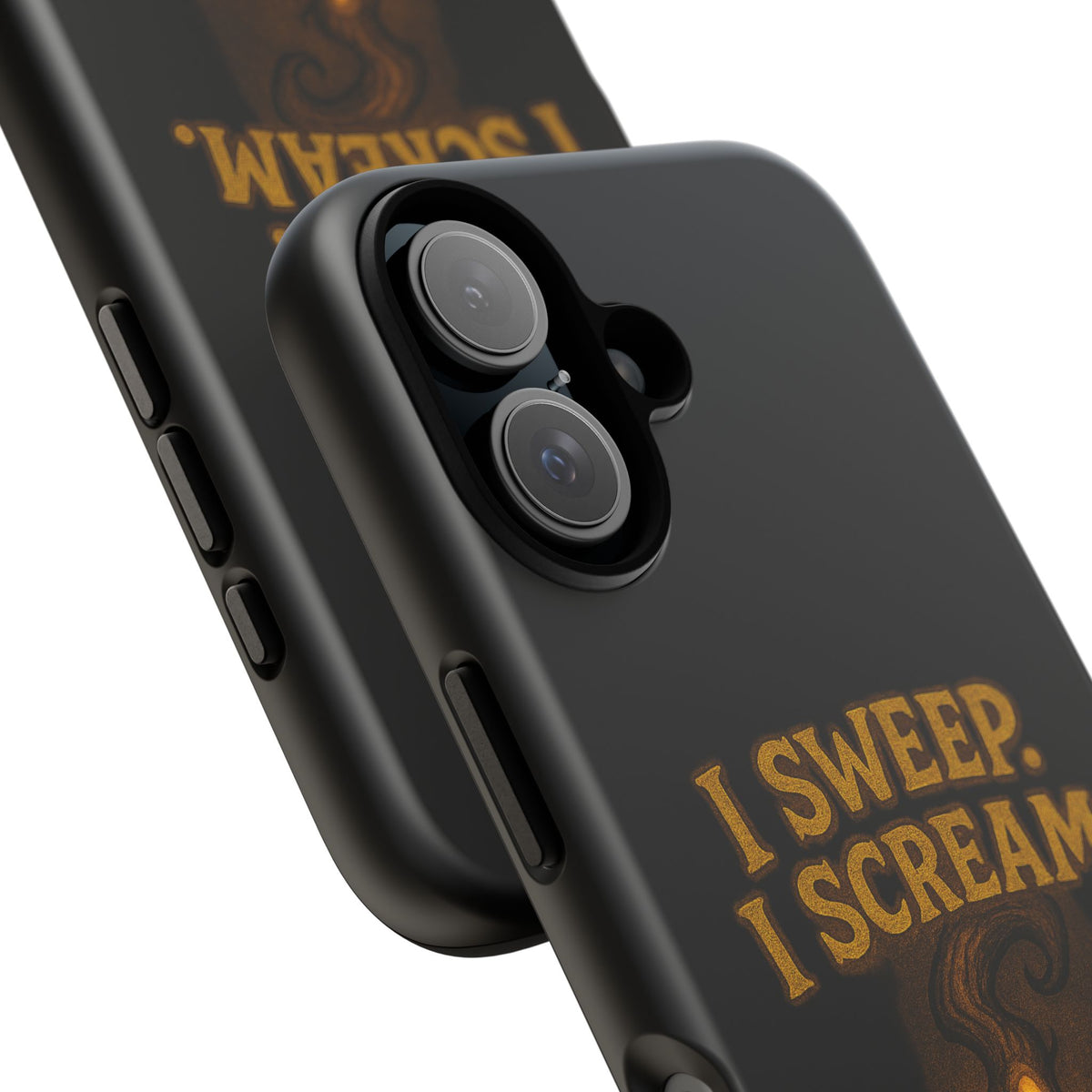 Phone Case — "I Sweep. I Scream. I Smile in That Order." Halloween Horror Design