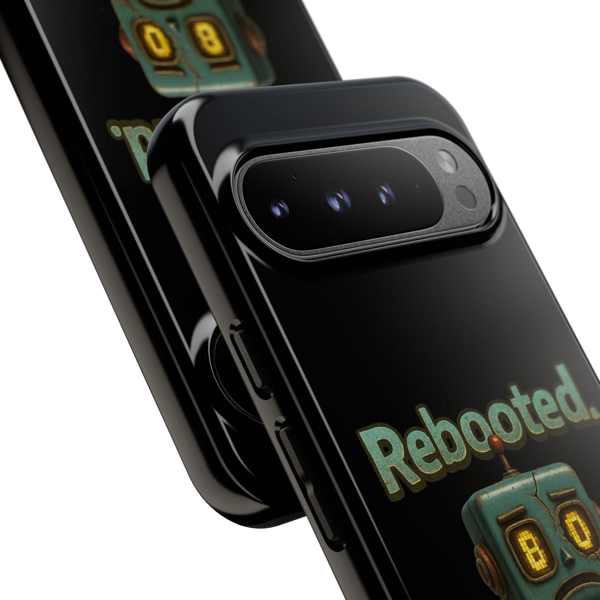 Phone Case — 'Rebooted. Still Awkward.' Retro Robot Protective Cover