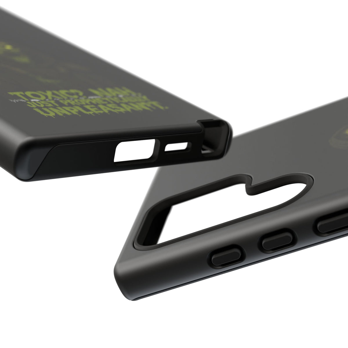 Phone Case — 'Toxic? Nah, Just Prophetically Unpleasant' Neon Grim Reaper Protective Cover