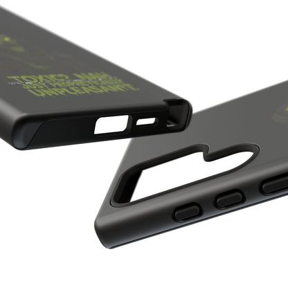 Phone Case — 'Toxic? Nah, Just Prophetically Unpleasant' Neon Grim Reaper Protective Cover