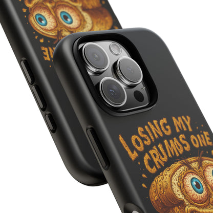 Phone Case — "Losing My Crumbs One Thought at a Time" Funny Retro Bread Illustration