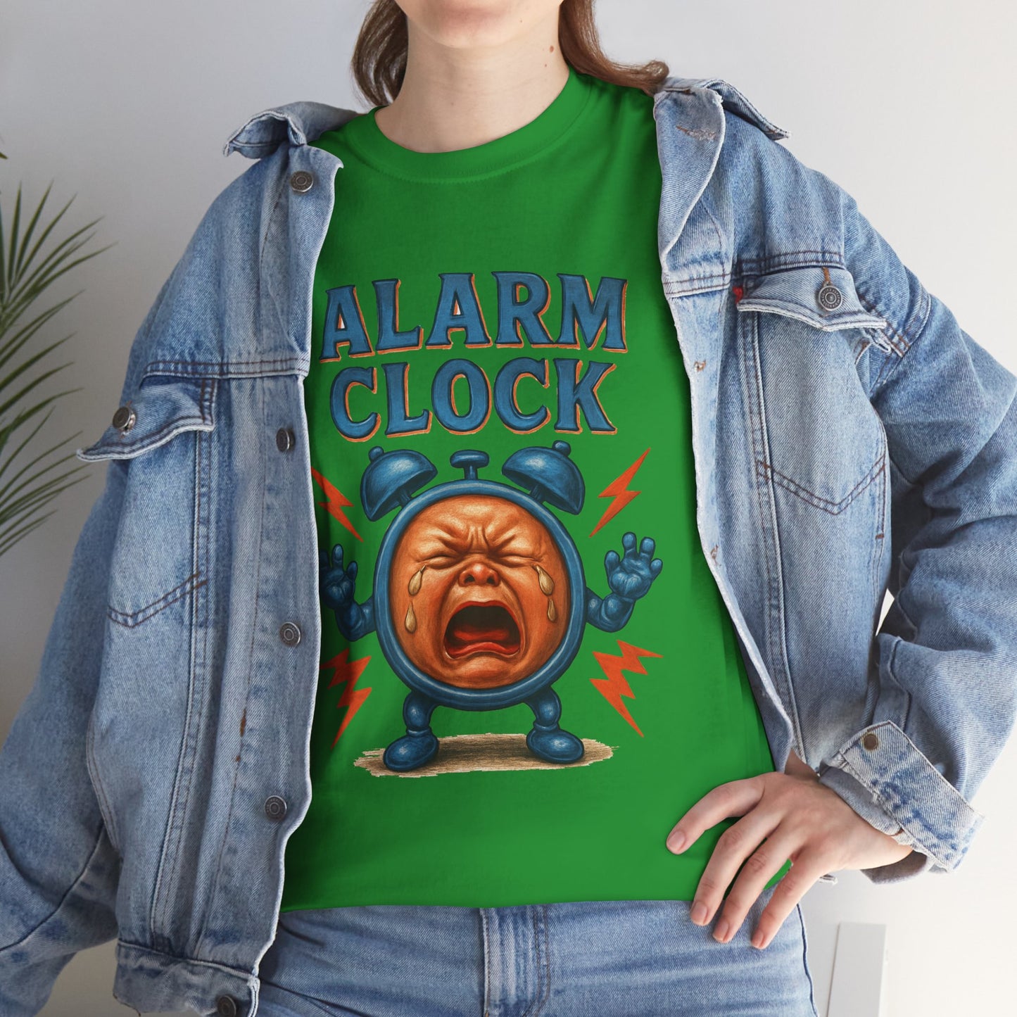 Alarm Clock crying face Tee | Funny Retro Alarm Clock design