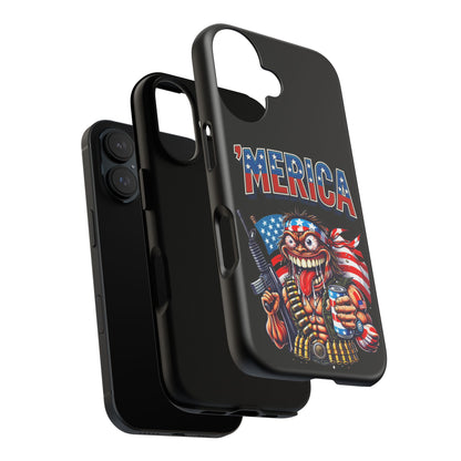 'MERICA Patriotic Phone Case — American Flag Madman Design