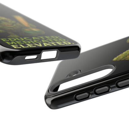Phone Case — "Educated. Medicated. Elevated." Cute Bud Scientist Design
