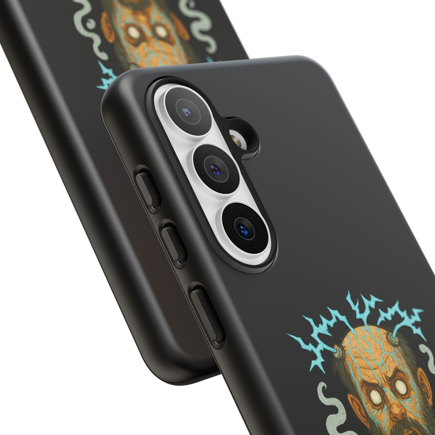 Phone Case — “I’m Not Charged Up… I’m Barely Contained” Electric Horror Design