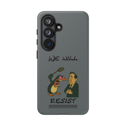 Phone Case - "We Will Resist" Cartoon Protest Design