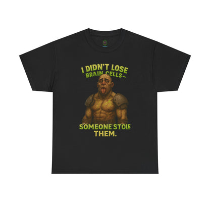 Funny Fantasy Mugling T-Shirt — “I Didn’t Lose Bracers, Someone Stole Them” Graphic Tee