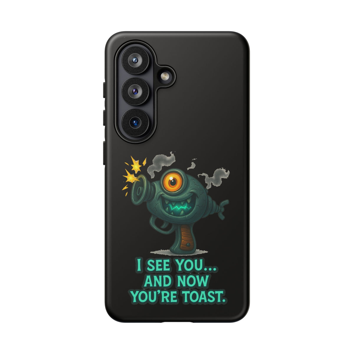 Phone Case — Cute Zombie Blaster Design with "I See You... And Now You're Toast"