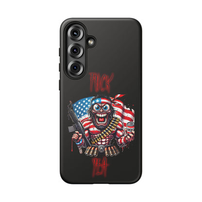 Phone Case — American Flag Skull Soldier Design (Tough Cases)