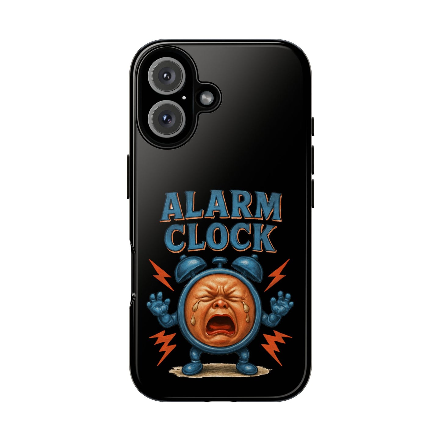 Phone Case — "Alarm Clock" Retro Screaming Clock Protective Cover