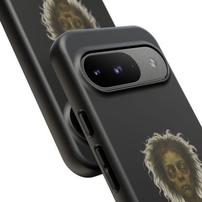 Phone Case — “Cursed to Rise Before Coffee Was Brewed” Goth Horror Design