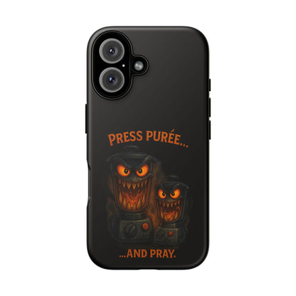 Phone Case - 'Press Purée...and Pray' Halloween Horror Protective Cover