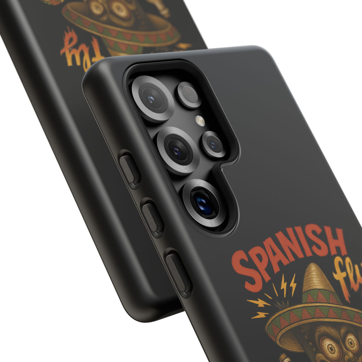 Spanish Fly Tough Phone Case — Retro Skull Sombrero Design