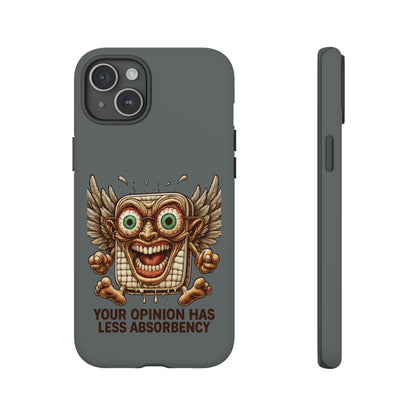 Phone Case — Funny Vintage Winged Toaster Design (“Your Opinion Has Less Absorbency”)