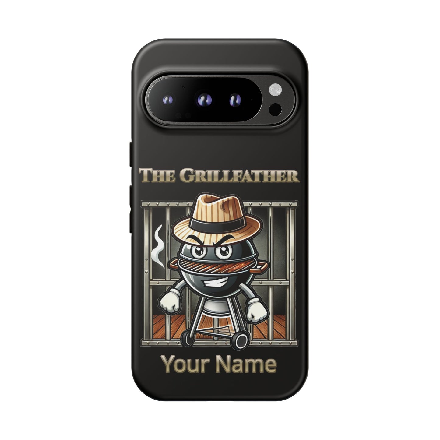 Grillfather Personalized Phone Case — Funny BBQ Smoker Design