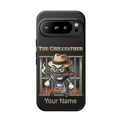 Grillfather Personalized Phone Case — Funny BBQ Smoker Design
