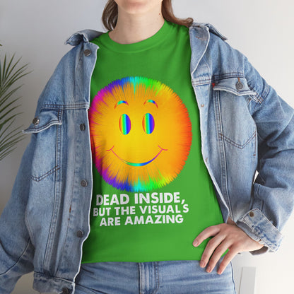 Dead Inside, But the Visuals Are Amazing – Trippy Smiley Face T-Shirt