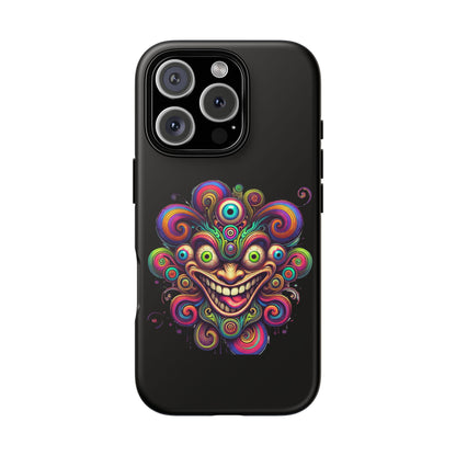 Psychedelic Jester Phone Case — Colorful Creepy Clown Tough Case