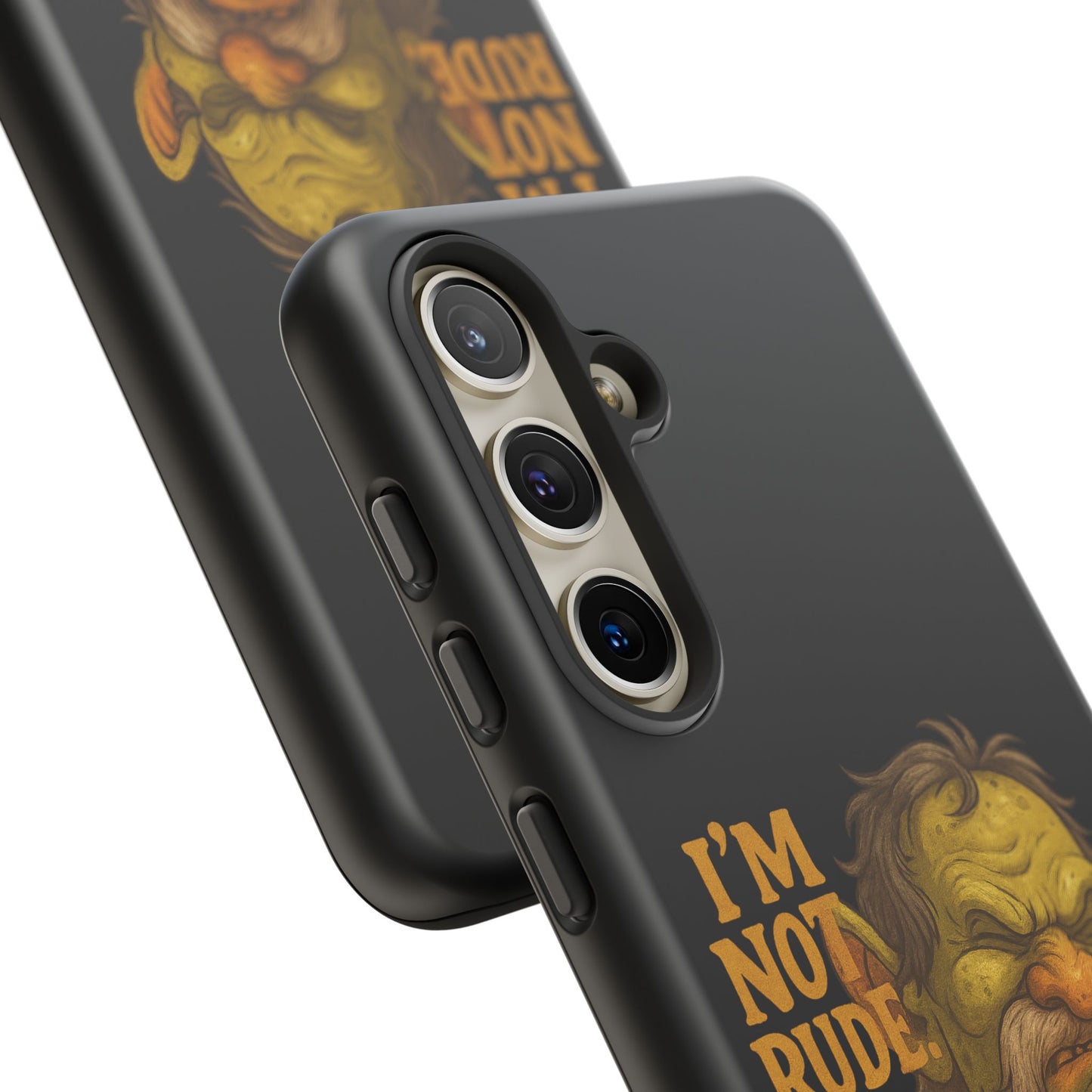 Phone Case — "I'm Not Rude, You're Just Exhausting" Grumpy Goblin Protective Cover
