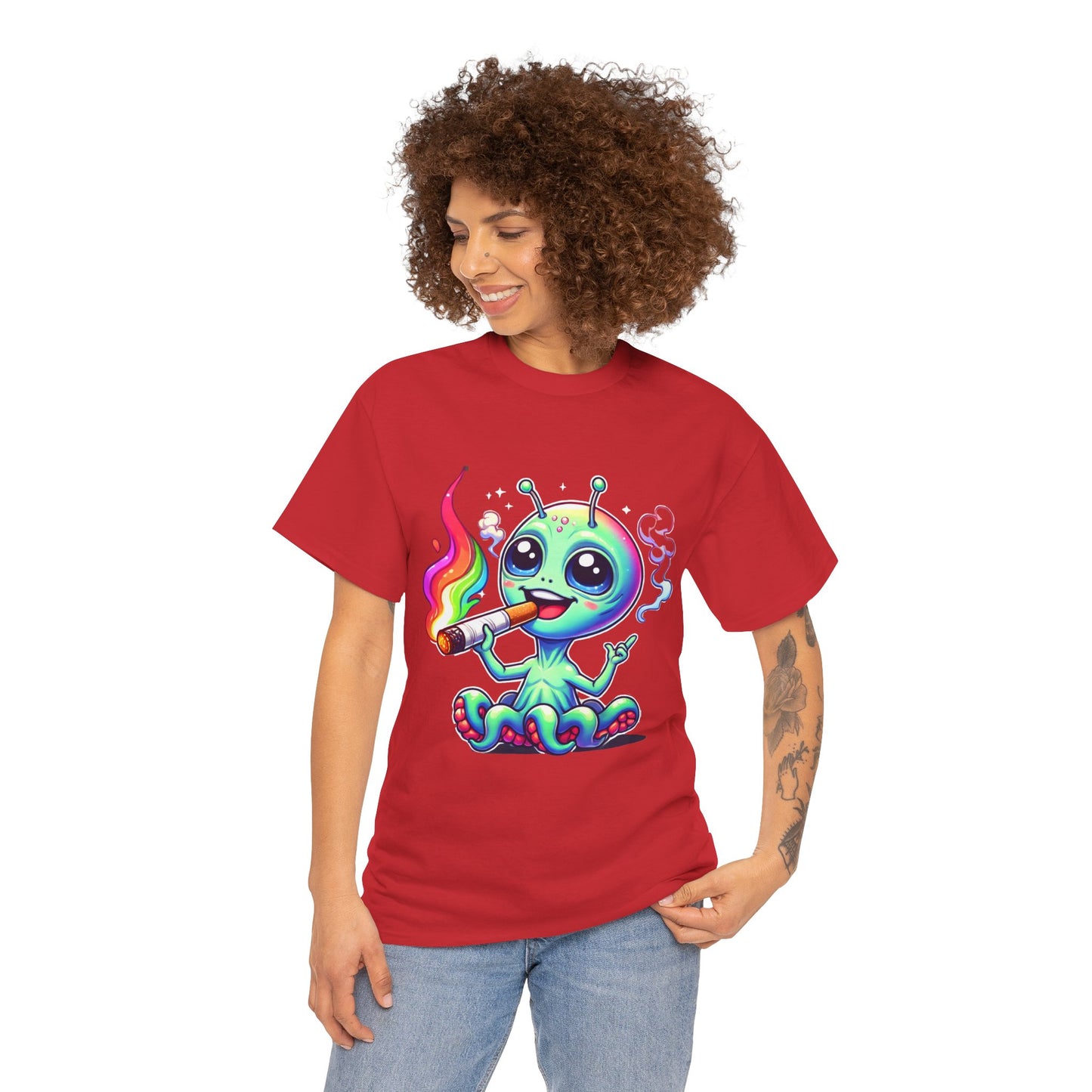 Colorful Alien Tee - Fun Graphic Tee