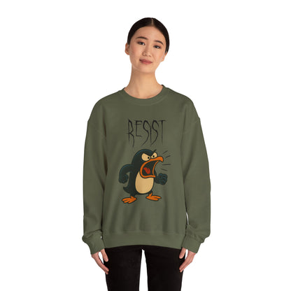 Resist – Angry Penguin Crewneck Sweatshirt