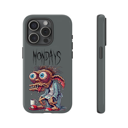 Mondays Zombie Character Phone Case – Funny Groggy Coffee Phone Cover