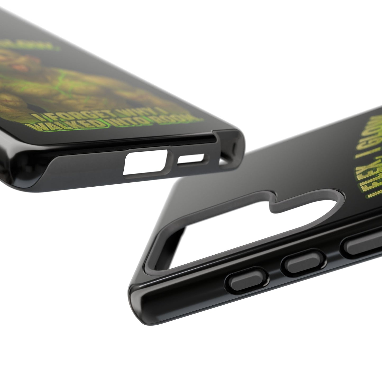 Funny Glow Gym Phone Case — "I Flex, I Glow" Humorous Bodybuilder Design