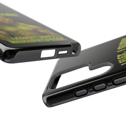 Funny Glow Gym Phone Case — "I Flex, I Glow" Humorous Bodybuilder Design
