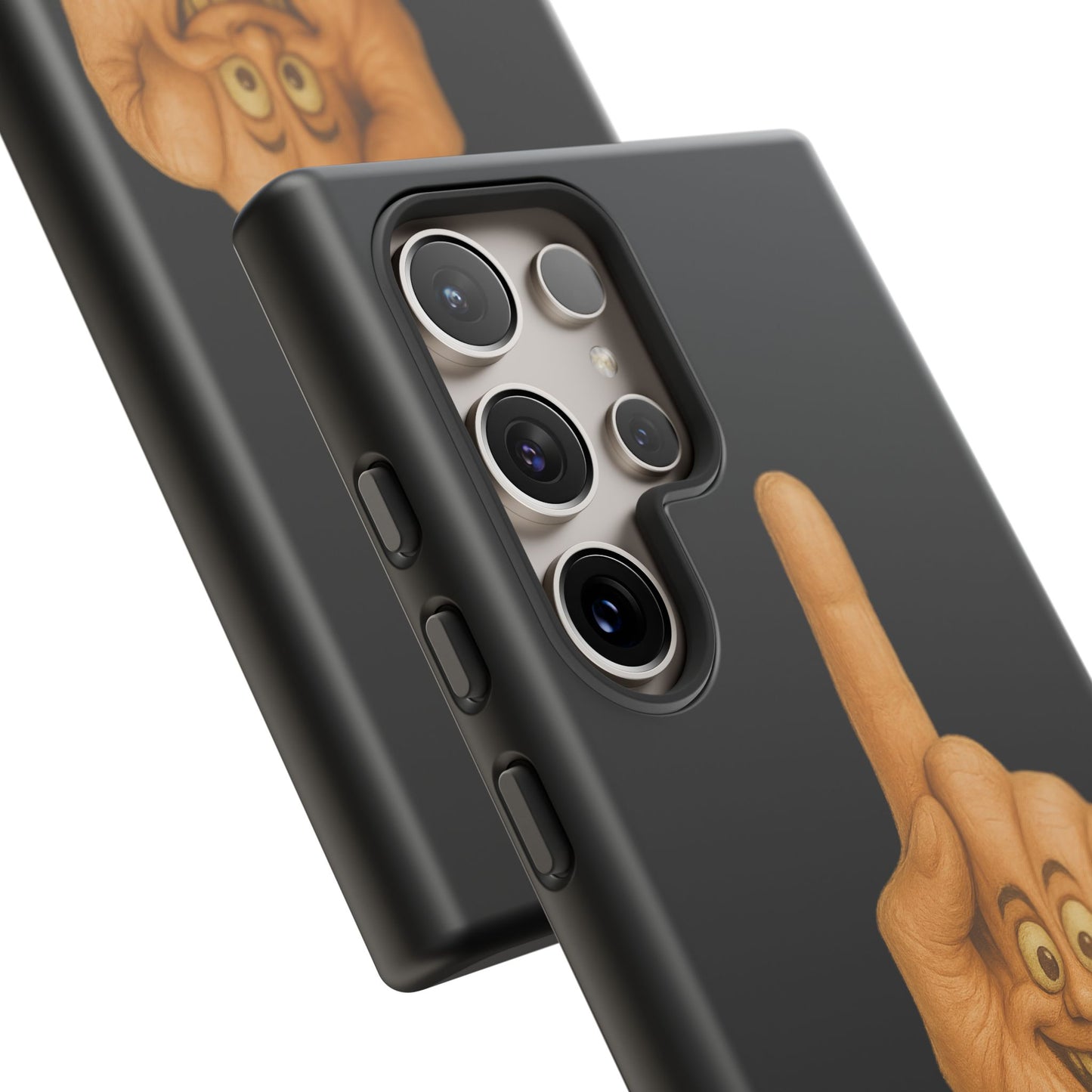 Phone Case — 'Lil Wang' Humorous Middle Finger Character Protective Cover