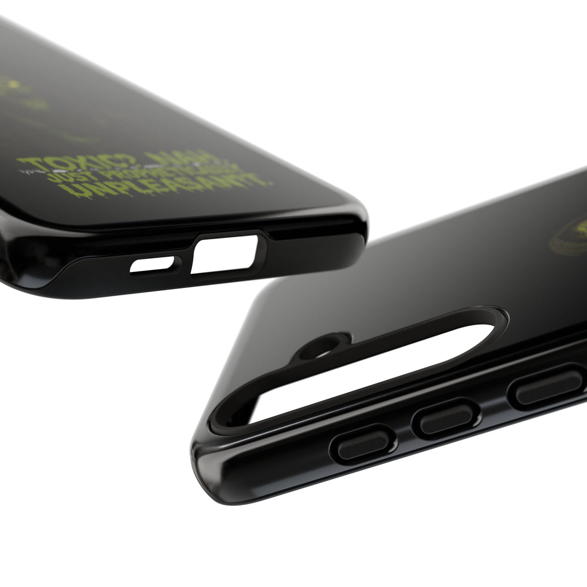 Phone Case — 'Toxic? Nah, Just Prophetically Unpleasant' Neon Grim Reaper Protective Cover