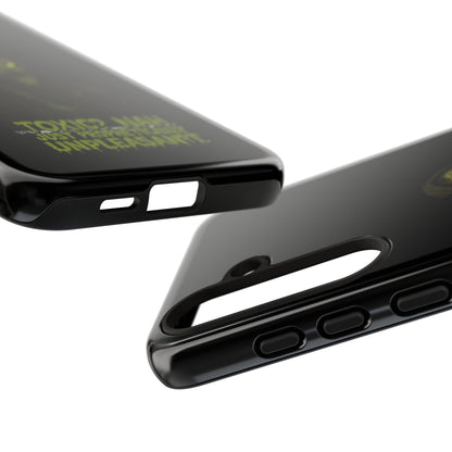 Phone Case — 'Toxic? Nah, Just Prophetically Unpleasant' Neon Grim Reaper Protective Cover