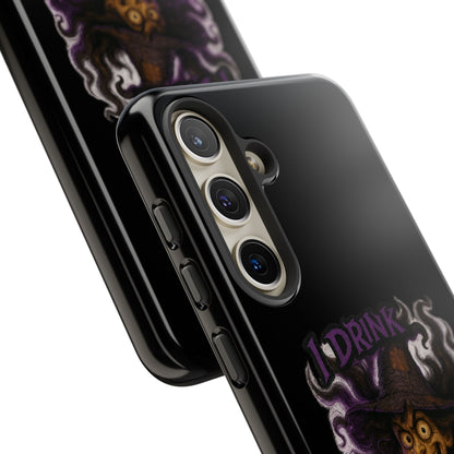 Phone Case — Witch Illustration "I Drink, Can't Pronounce" Protective Cover