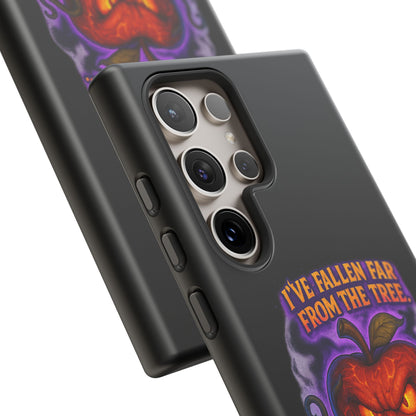 Phone Case — 'I've Fallen Far From the Tree, Straight Into Madness' Pumpkin Horror Design