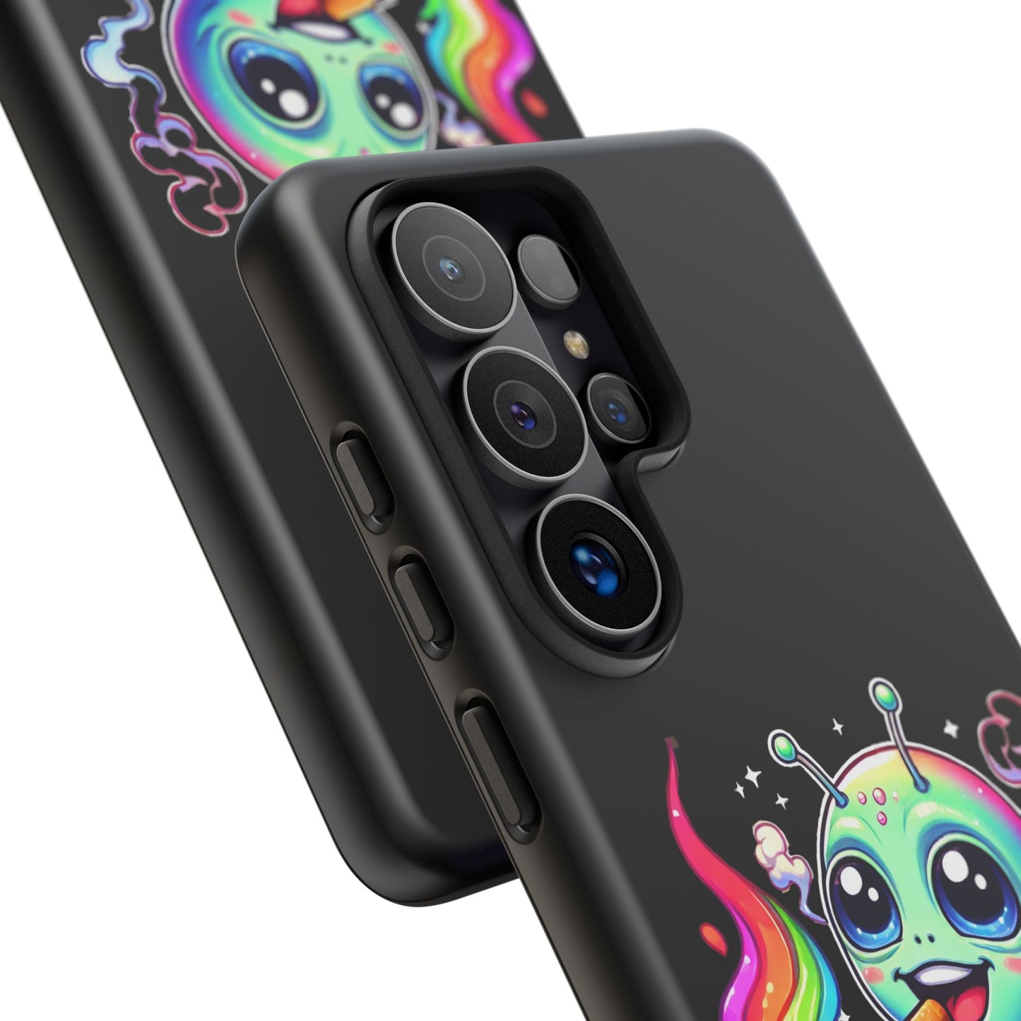Alien Smoking Rainbow Joint Phone Case — Cute Psychedelic Cannabis iPhone Cover