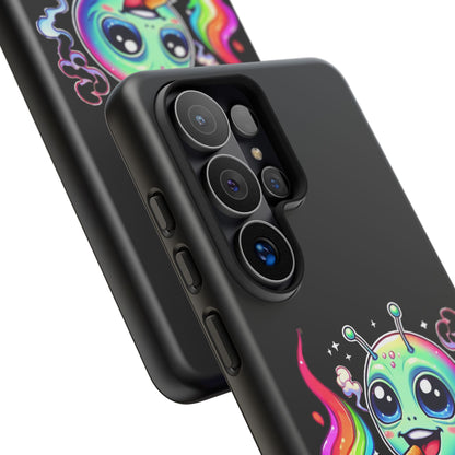 Alien Smoking Rainbow Joint Phone Case — Cute Psychedelic Cannabis iPhone Cover