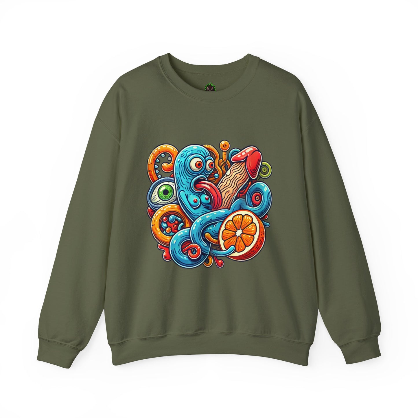 Psychedelic Tentacle Citrus Crewneck Sweatshirt