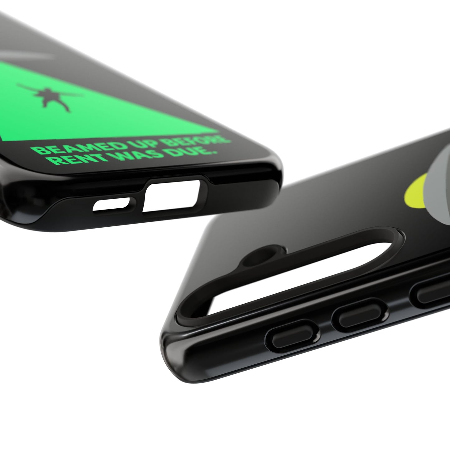 Phone Case — 'Beamed Up Before Rent Was Due' Alien Abduction Design