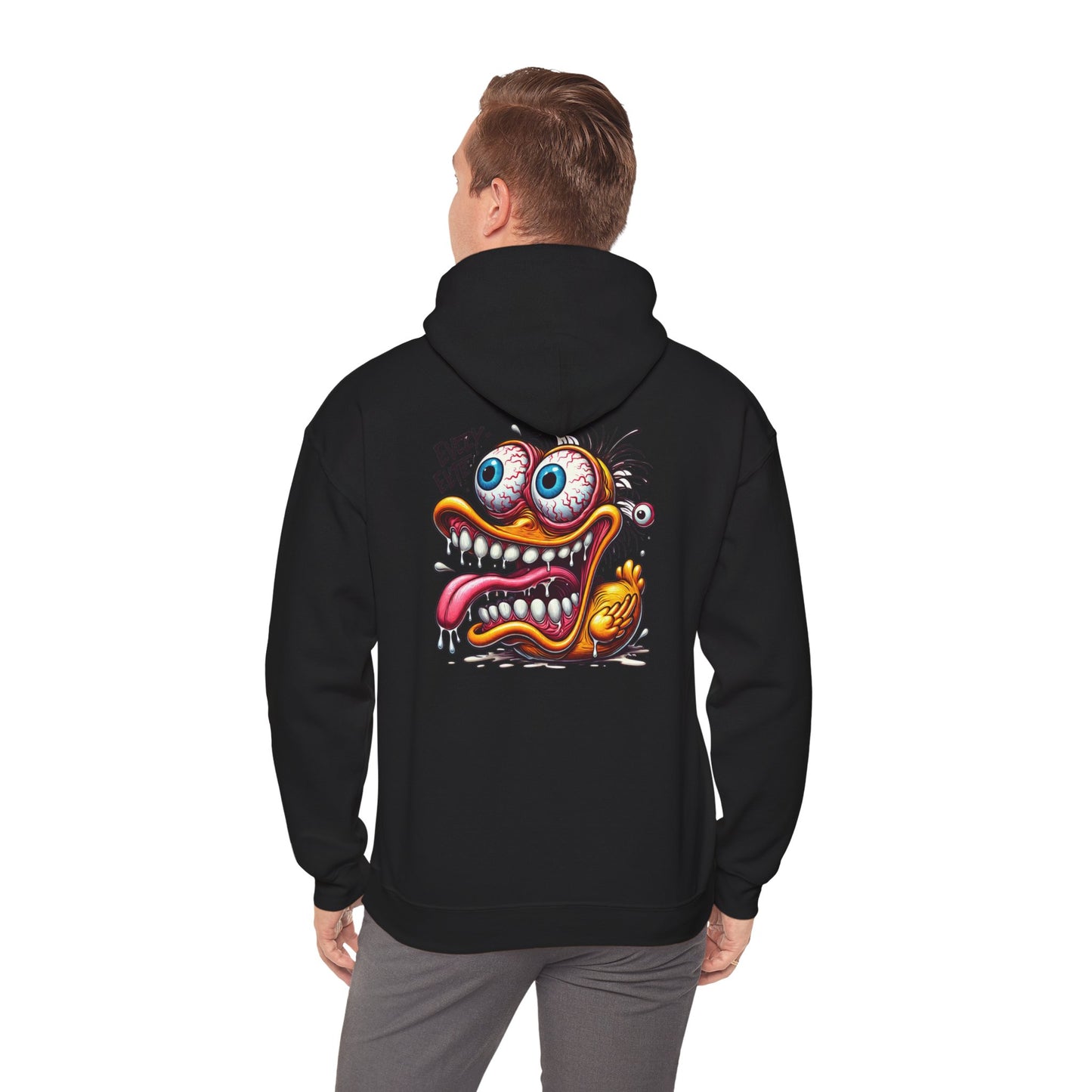 Crazy Cartoon Monster Hoodie - "Every Bite" Retro Hot Rod Art Pullover