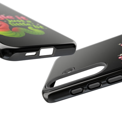 Wiggle It Worm Phone Case — Cute Pink & Green Cartoon iPhone Cover